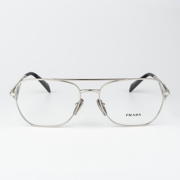 Prada Women Eyeglasses Gold Rectangle PRB50V 1BC1O1 NEW AUTHENTIC - Picture 3 of 10